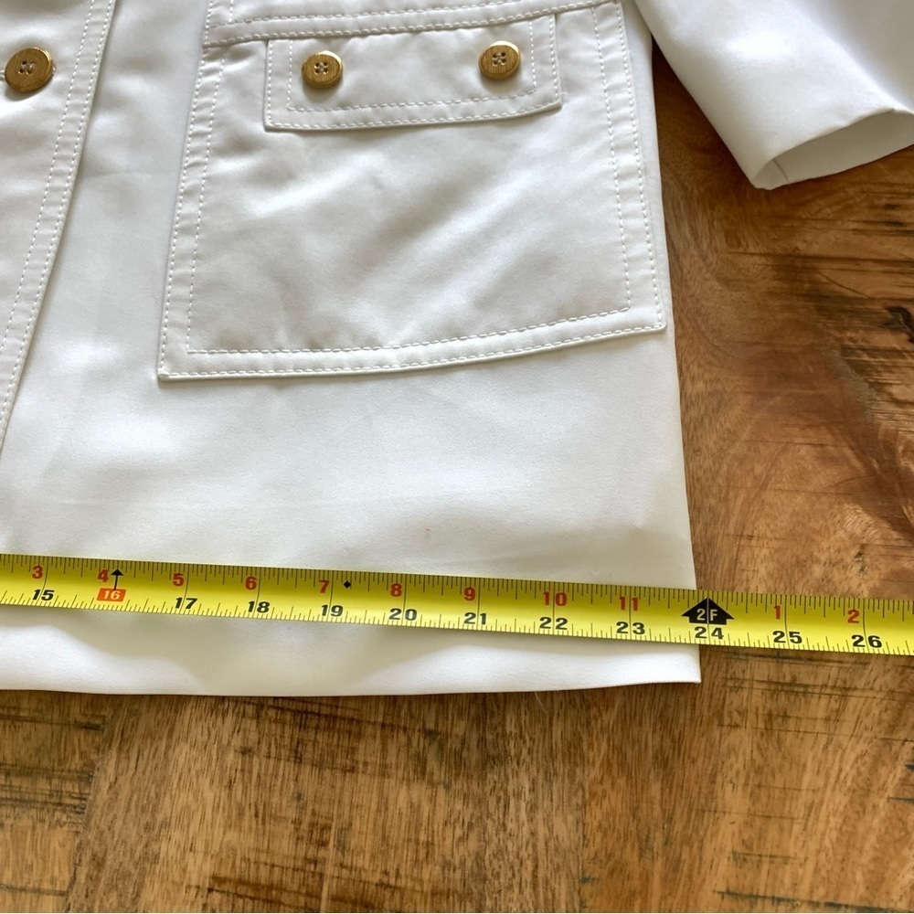 Pier 4 Vintage 70s Fashioned Outer Wear White Swing Coat Size Large - Picture 11 of 15